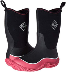 Muck Boots Hale Multi-Season Kids' Rubber Boot, Black/Pink (1)