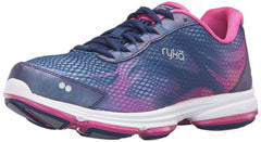 RYKA Women's Devotion Plus Walking Shoe, Jet Ink Blue/Rose Violet/Chrome Silver