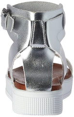 MIA Women's Ellen Flat Sandal, Silver,