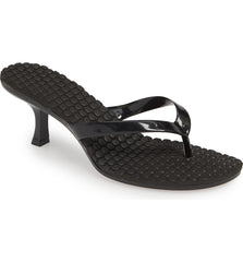 Jeffrey Campbell Thong-2 Mid Heel Slide Sandals (7, Silver)