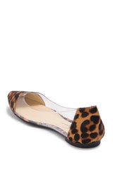 Jessica Simpson Women's ZAYRA2 Loafer Pointed Toe Flat Natural Leopard Clear