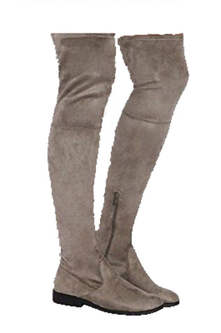 Lust For Life Rank Over-the-Knee Thigh High Flat Fiited Boots